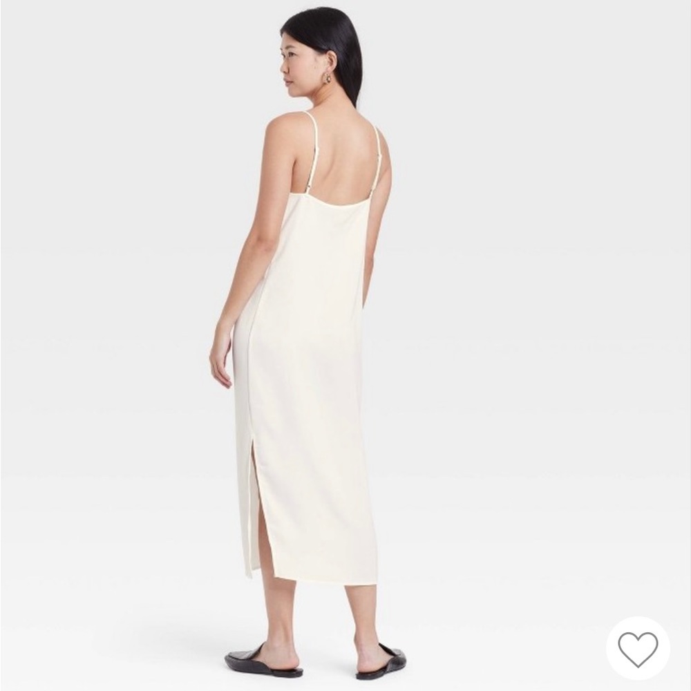 🤍A New Day Satin White Dress